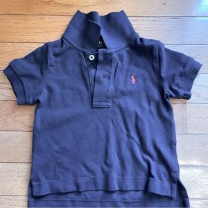 Navy blue Ralph lauren boys polo style shirt. 9 month size